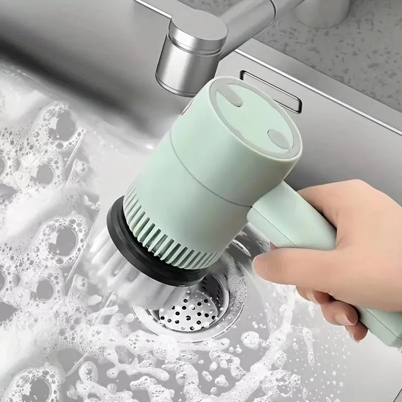 Electric Cleaning Brush 3-in-1 Handheld Kitchen Cleaner Cordless Spin Scrubber