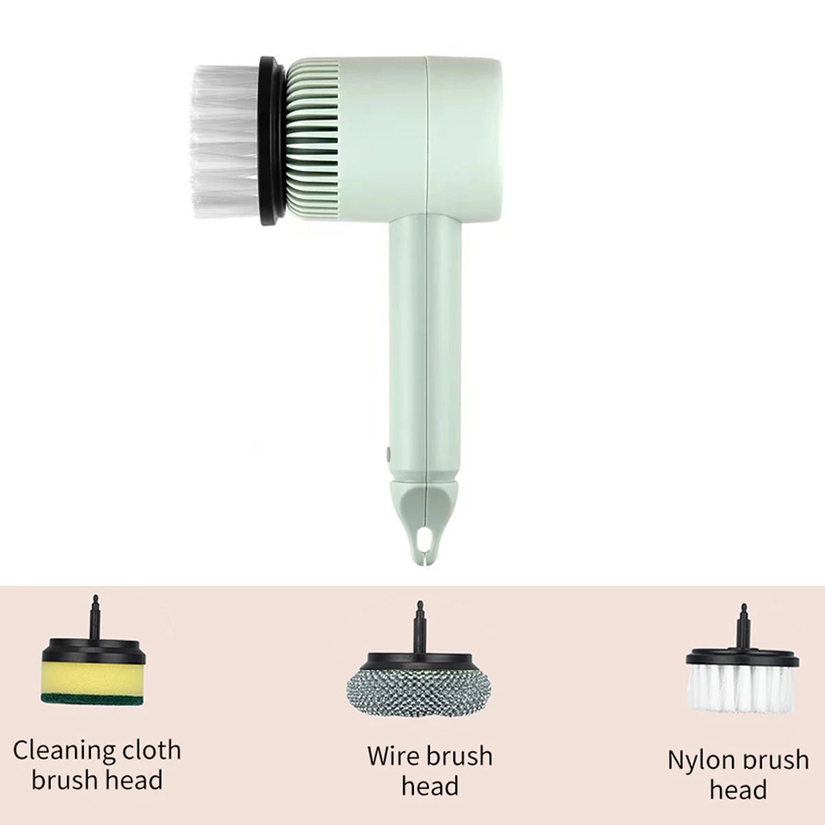 Electric Cleaning Brush 3-in-1 Handheld Kitchen Cleaner Cordless Spin Scrubber